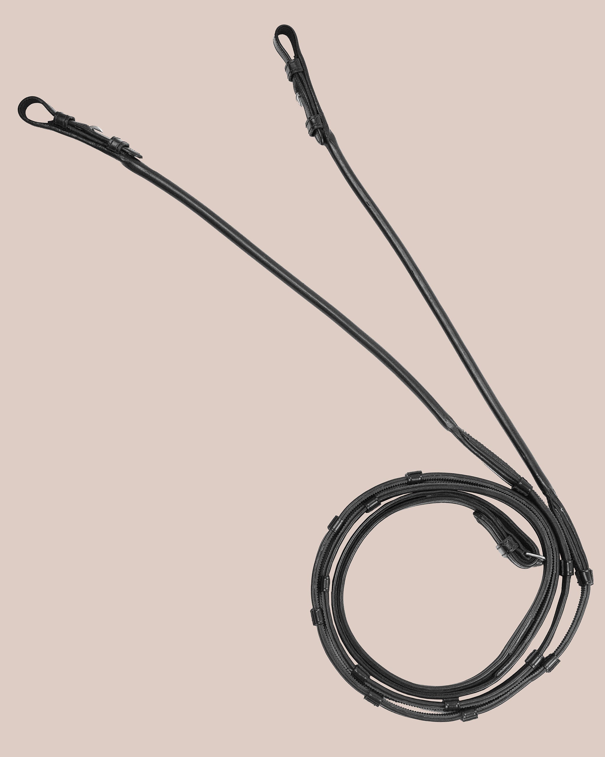 Round-Stitched Super Grip Reins (Black) | No. 40